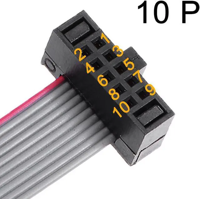 Alt view image 3 of 5 - IDC 10 Pins Connector Flat Ribbon Cable Female Connector 20cm 1.27mm Pitch,2pcs