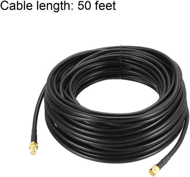 Alt view image 4 of 4 - SMA Male to SMA Female Antenna Extension Coax Cable RG58 50 ft