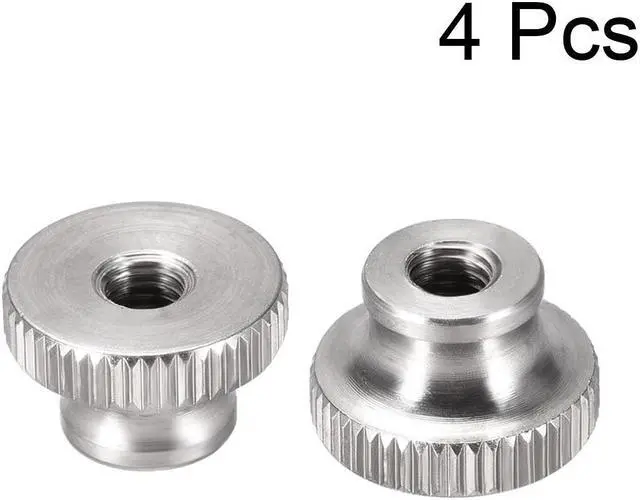 Alt view image 2 of 3 - Knurled Thumb Nuts - M5 Round Knobs with 304 Stainless Steel - 4 Pcs