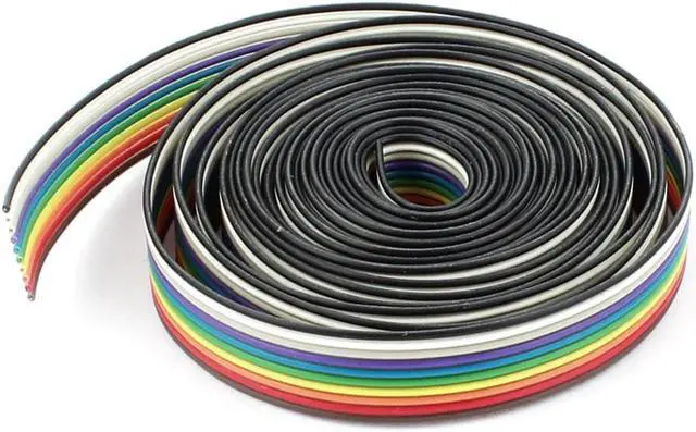 Main image of Unique Bargains Connecting Testing 2.54mm Pitch 10-pin Flexible Jumper Wire Cable 2M Long