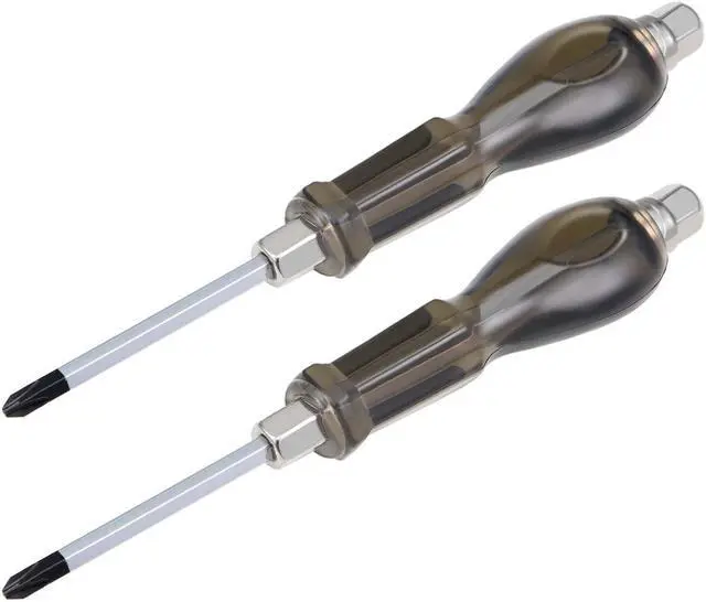 Main image of #2 Phillips Impact Screwdriver, 4-Inch Cross Point Keystone Demolition Driver, 2 Pack