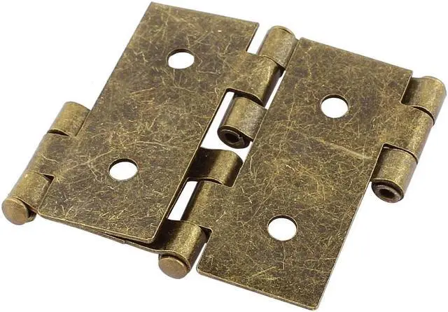 Alt view image 2 of 2 - 46mmx54mm Retro Style Double Acting Folding Screen Hinge Bronze Tone 4pcs