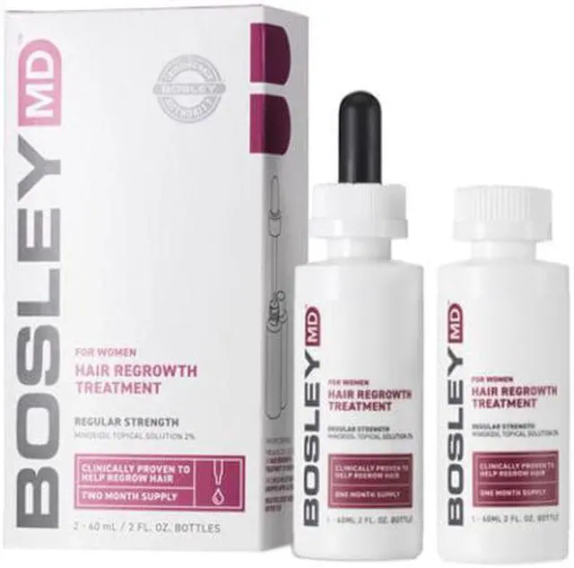 Main image of BosleyMD Women's Hair Re-growth Treatment 2% Dropper