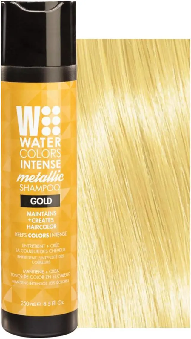 Main image of Tressa Watercolors Metallic Intense Shampoo 8.5 oz - Gold
