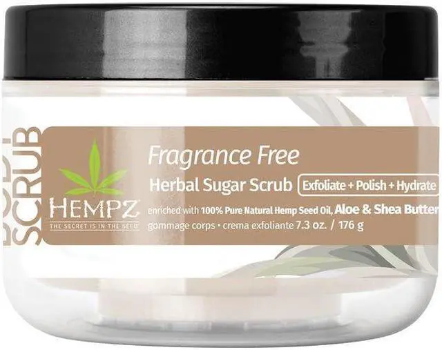 Main image of Hempz Fragrance Free Herbal Sugar Scrub 7.3oz