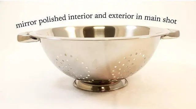 Alt view image 6 of 7 - Cookpro Stainless Steel Colander 5Qt Oversized Handles - 242