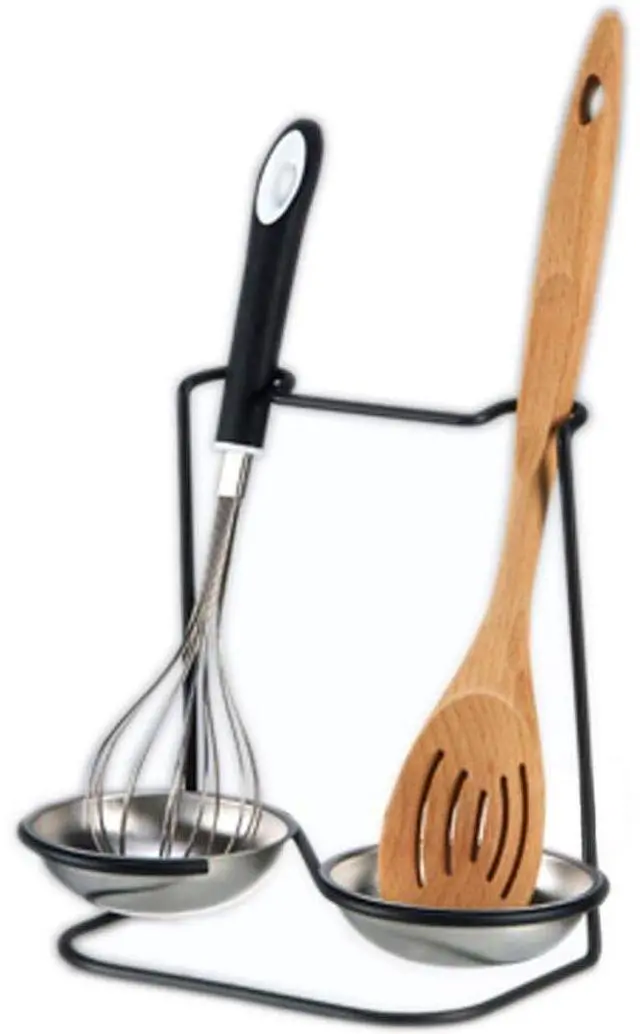 Alt view image 4 of 4 - Prodyne M955 METALLA Stainless Steel Double Spoon Rest