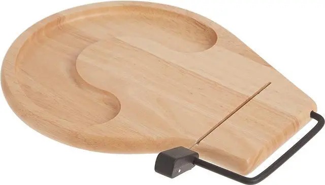 Alt view image 4 of 10 - Prodyne Cheese Slicer Tray Beechwood Round Countour - 912B