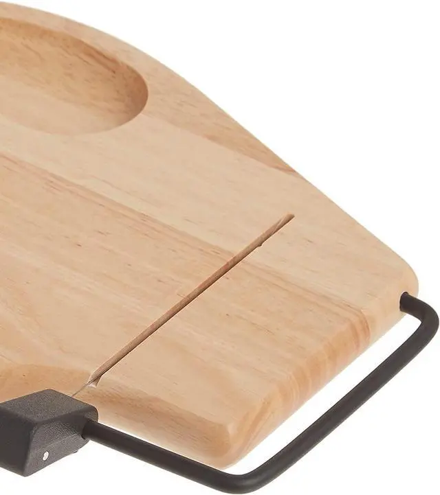 Alt view image 6 of 10 - Prodyne Cheese Slicer Tray Beechwood Round Countour - 912B