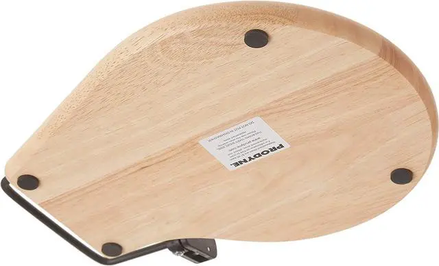 Alt view image 7 of 10 - Prodyne Cheese Slicer Tray Beechwood Round Countour - 912B