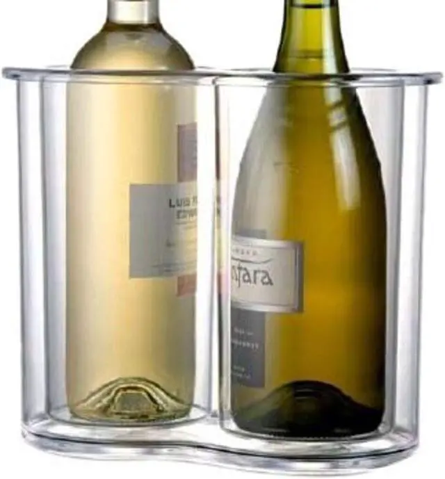 Alt view image 4 of 6 - Prodyne A922 Twin-Chill 2 Bottle Icelesss Wine Cooler - Clear