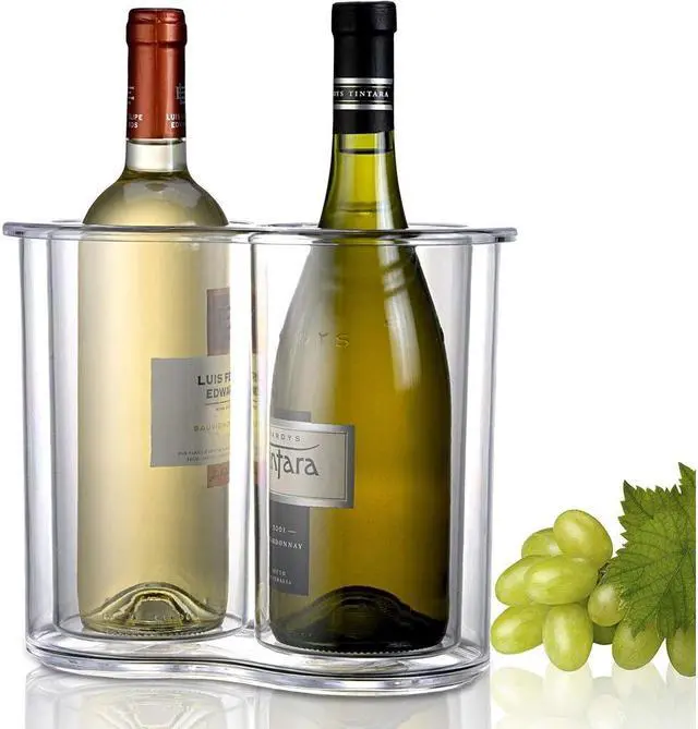 Alt view image 5 of 6 - Prodyne A922 Twin-Chill 2 Bottle Icelesss Wine Cooler - Clear