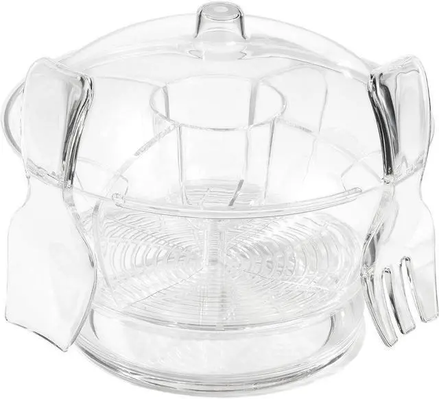 Alt view image 12 of 18 - Prodyne Acrylic Cold Bowl on Ice with Serving Spoon Fork - CB3