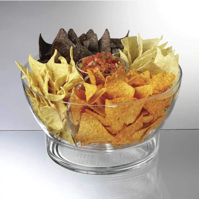 Alt view image 16 of 18 - Prodyne Acrylic Cold Bowl on Ice with Serving Spoon Fork - CB3