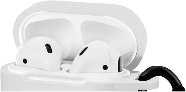 Alt view image 3 of 5 - Airpod Protective Case, Precision Size, 3mm skin, 360 protection, metal Keychain hook, for Airpods 1 & Airpods 2