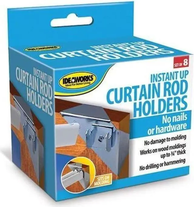 Main image of Ideaworks Jt1851/8 Curtain Rods 8 Piece Set.