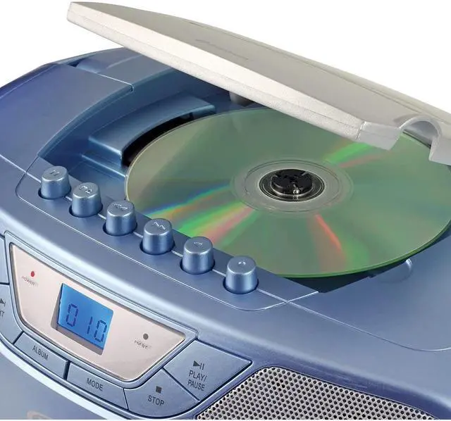 Alt view image 6 of 8 - jensen cd-590-bl portable bluetooth stereo mp3 cd cassette player/recorder with am/fm radio