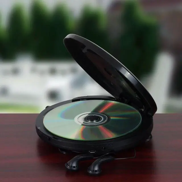 Alt view image 12 of 13 - Jensen Black Portable CD CDR MP3 Player with Bluetooth Bass Boost Black Earbuds