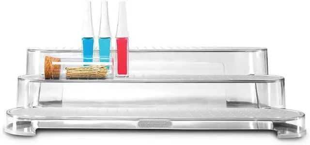 Alt view image 2 of 5 - Madesmart 95-77722-06 Clear Blue 3 Tier Shelf Organizer