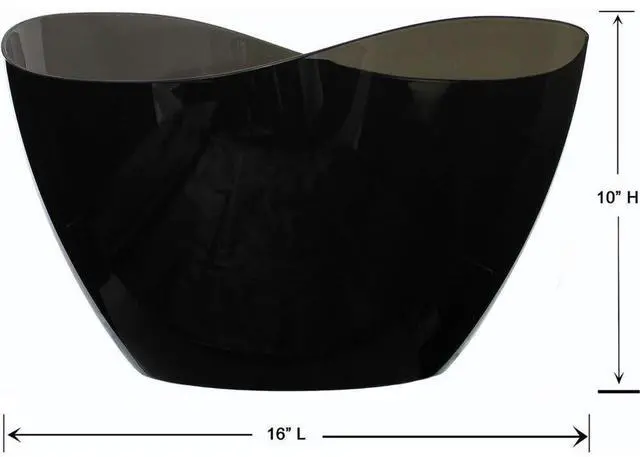 Alt view image 3 of 6 - Prodyne Ab-55-B Black Wave Party Tub