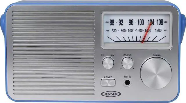 Alt view image 2 of 8 - Jensen MR-750BL Blue Portable AM/FM Radio