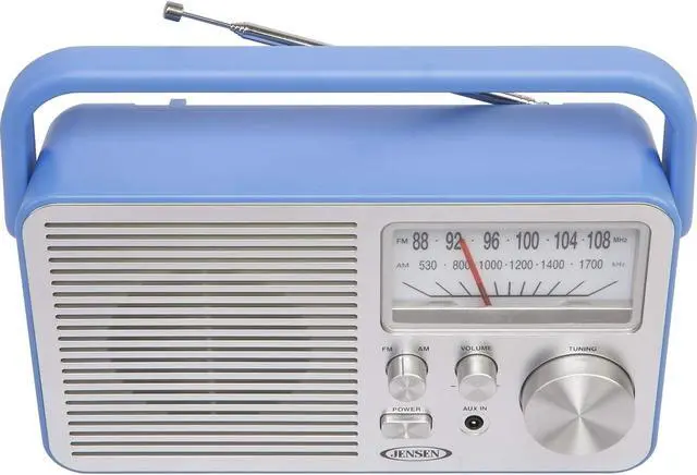 Alt view image 4 of 8 - Jensen MR-750BL Blue Portable AM/FM Radio