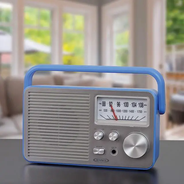 Alt view image 5 of 8 - Jensen MR-750BL Blue Portable AM/FM Radio