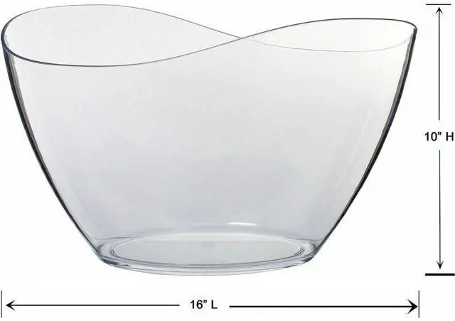 Alt view image 2 of 5 - Prodyne Ab-55-C Clear Wave Party Tub