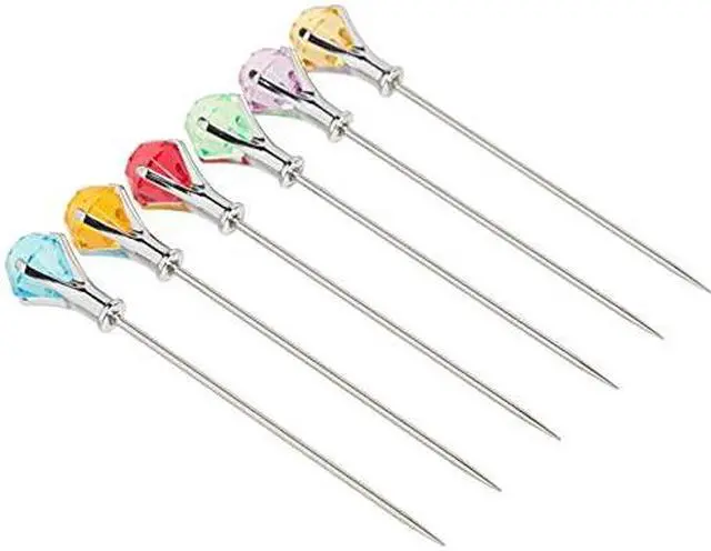 Alt view image 9 of 9 - Prodyne DM6C Colorful Diamond Head Martini Picks Set Of 6