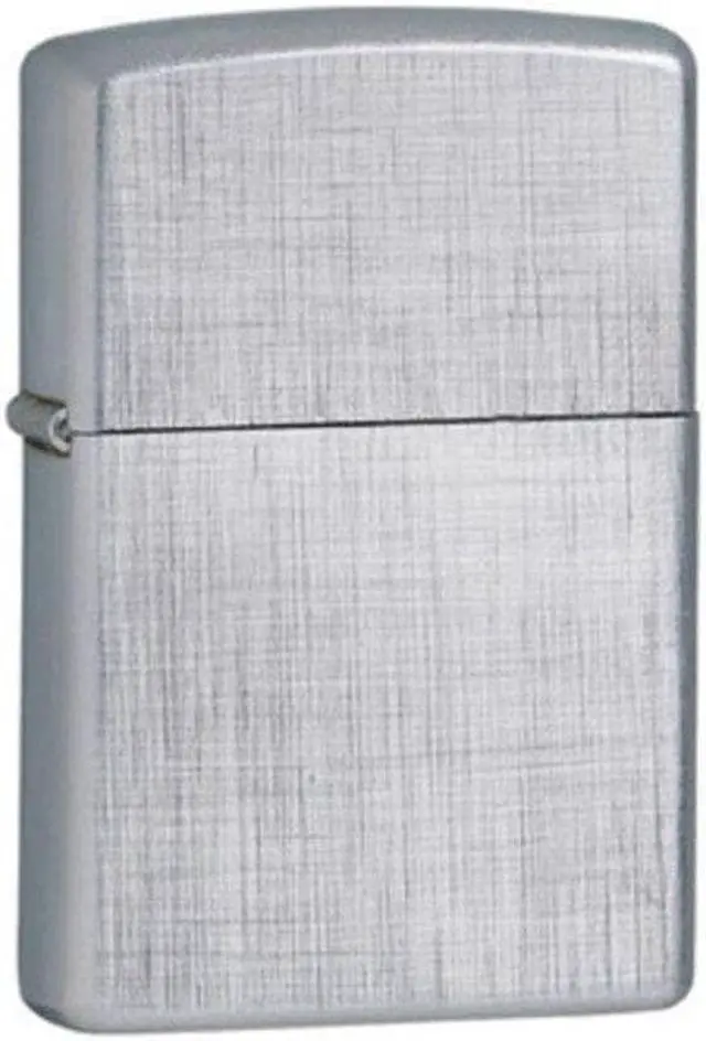 Alt view image 5 of 19 - Zippo ZOZO28181 Lighter Linen Weave Chrome 28181