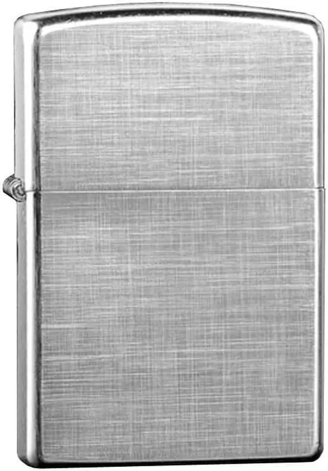 Alt view image 6 of 19 - Zippo ZOZO28181 Lighter Linen Weave Chrome 28181