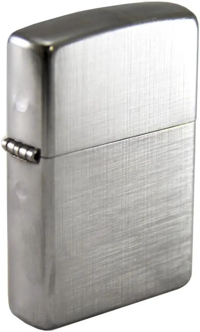 Alt view image 7 of 19 - Zippo ZOZO28181 Lighter Linen Weave Chrome 28181