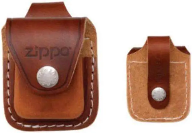 Alt view image 2 of 14 - Zippo ZO17040 Lighter Lighter Pouch Brown Leather Attaches To Belt W/ Loop These