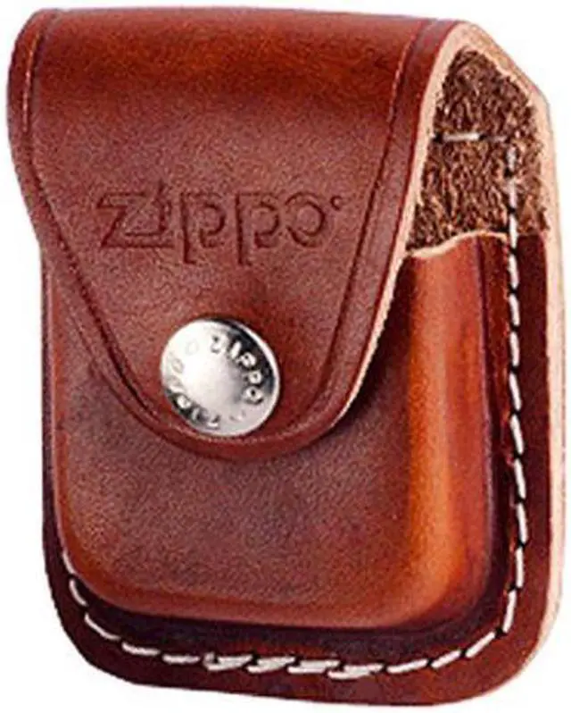 Alt view image 5 of 14 - Zippo ZO17040 Lighter Lighter Pouch Brown Leather Attaches To Belt W/ Loop These