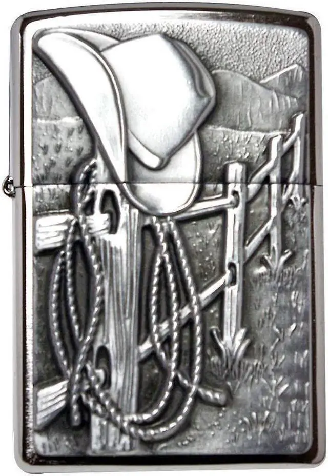 Alt view image 4 of 20 - Zippo ZOZO24879 Lighter Resting Cowboy World Famous Lighters