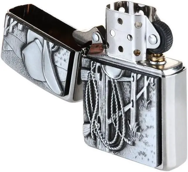 Alt view image 7 of 20 - Zippo ZOZO24879 Lighter Resting Cowboy World Famous Lighters