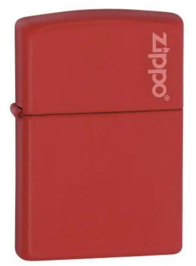 Alt view image 3 of 14 - Zippo 233ZL Windproof Red Matte with Zippo Logo Lighter