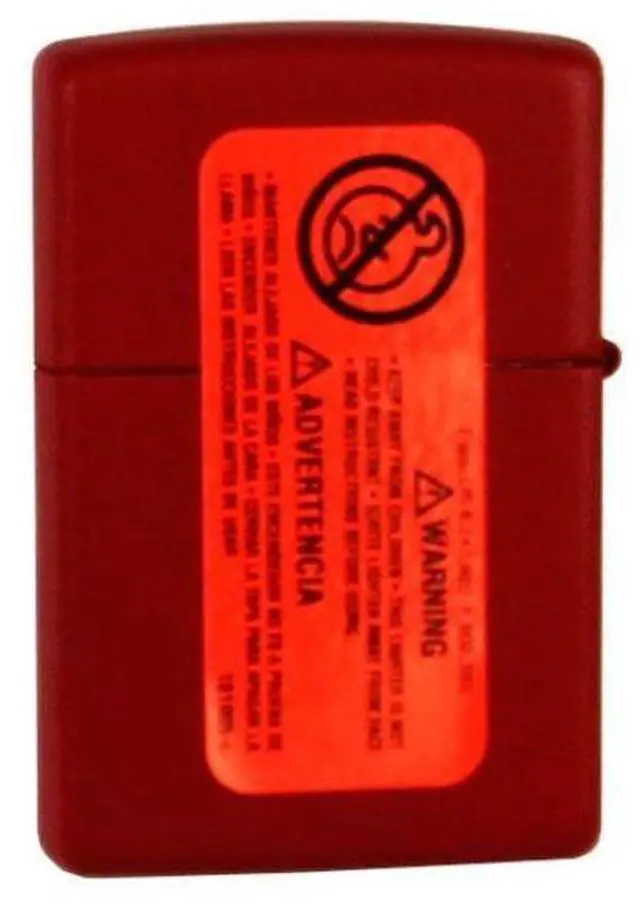 Alt view image 5 of 14 - Zippo 233ZL Windproof Red Matte with Zippo Logo Lighter