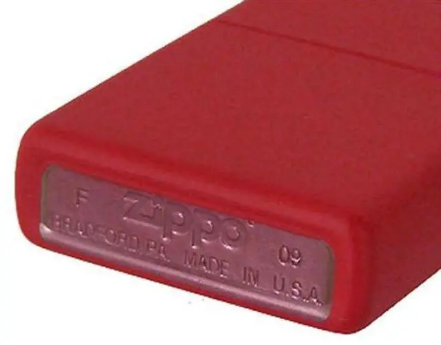 Alt view image 6 of 14 - Zippo 233ZL Windproof Red Matte with Zippo Logo Lighter