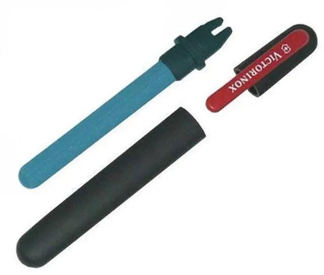 Main image of Victorinox SwissArmy Dual Pocket Knife Sharpener, Ceramic Rod, Black #4.3323