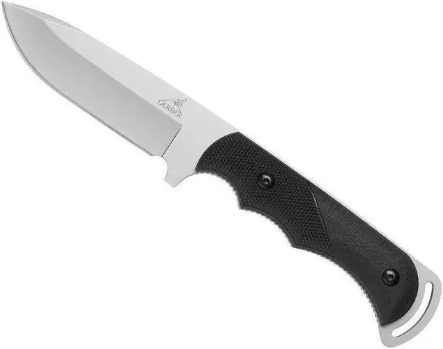 Alt view image 4 of 12 - Gerber Fixed Blade Knife,4" L,Black,Sheath HAWA 31-000588