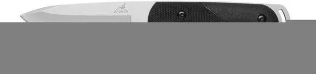 Alt view image 6 of 12 - Gerber Fixed Blade Knife,4" L,Black,Sheath HAWA 31-000588