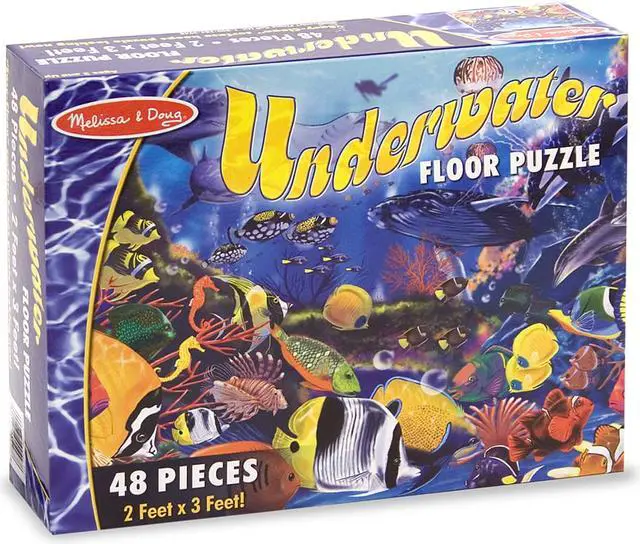 Alt view image 5 of 9 - Melissa & Doug Floor Puzzle Underwater 427