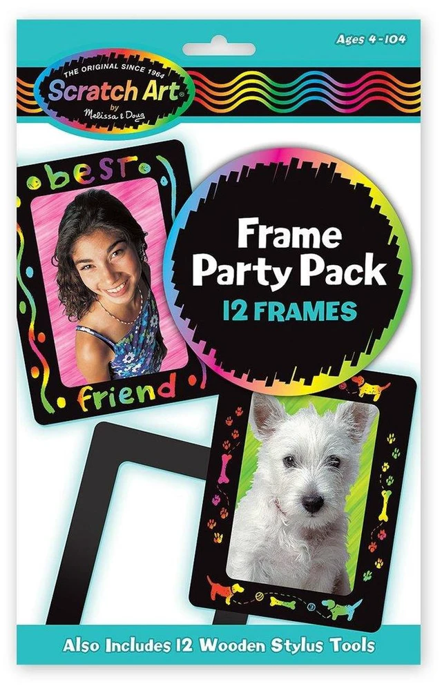 Main image of Melissa & Doug Magnetic Frame Scratch Art Party Pack