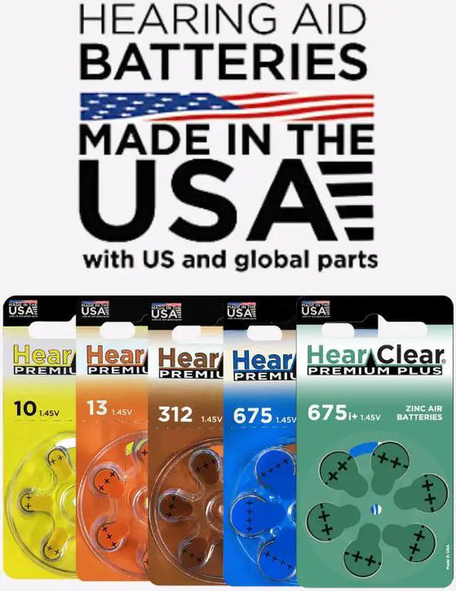 Alt view image 7 of 7 - HearClear Size 312 Zinc Air 1.45V Hearing Aid Batteries Brown Tab (60 Pack)