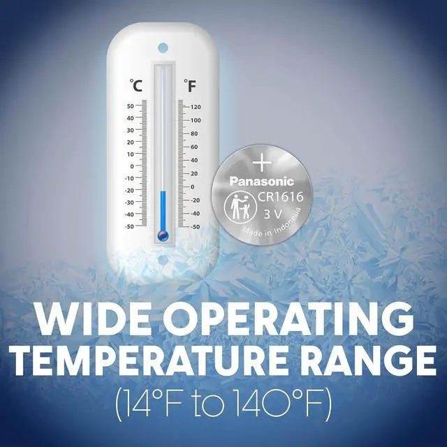 Alt view image 6 of 7 - Panasonic CR1616 3.0 Volt Long Lasting Lithium Coin Cell Batteries in Child Resistant, Standards Based Packaging, 4-Battery Pack