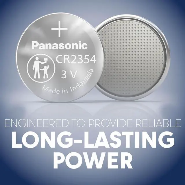 Alt view image 2 of 7 - Panasonic CR2354 3.0 Volt Long Lasting Lithium Coin Cell Batteries in Child Resistant, Standards Based Packaging, 2-Battery Pack