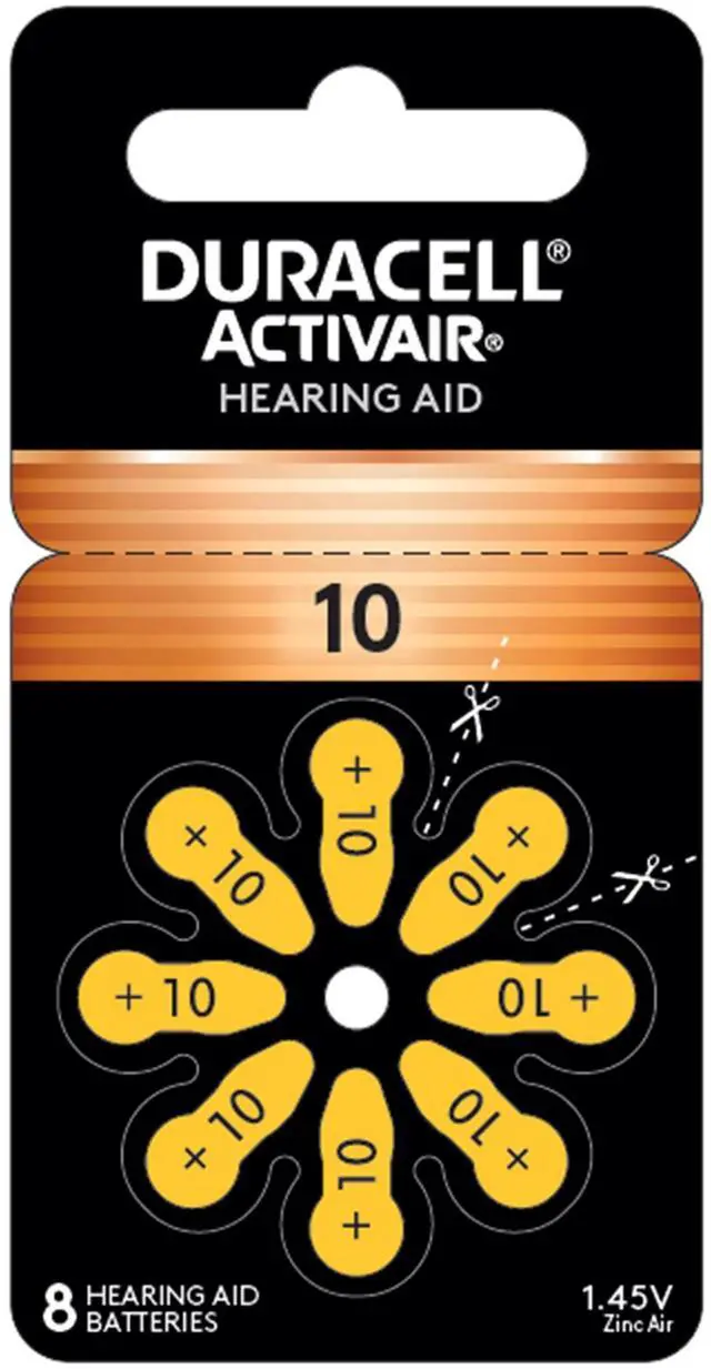 Alt view image 2 of 5 - Duracell Size 10 Activair Hearing Aid Batteries 80 batteries
