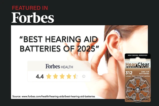 Alt view image 3 of 6 - Hear Clear Size 312 Zinc Air 1.45V Hearing Aid Batteries Brown Tab (60 Pack)
