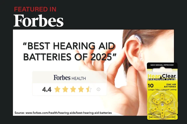 Alt view image 2 of 6 - Hearclear Size 10 PR230 Hearing Aid Batteries Yellow Tab + Keychain (60 Batteries)